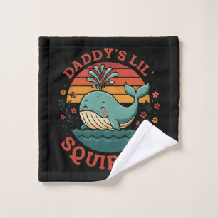 Daddys Little Whale Waschlappen