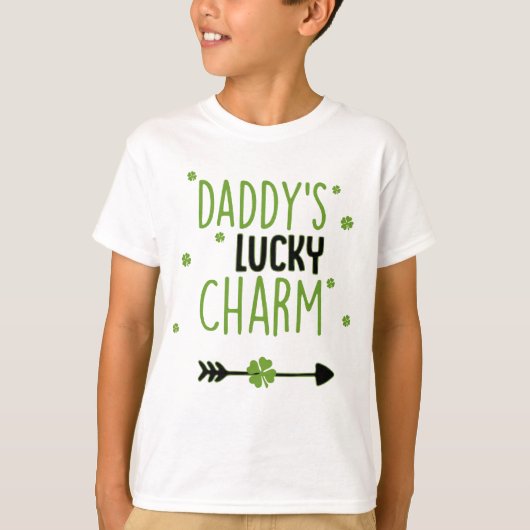 Daddy's Lucky Charm St Patricks Day Design T-Shirt (Vorderseite)