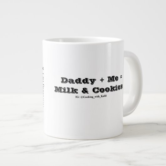 Daddy's - Milk n Cookies Tasse 20 oz (Vorderseite Rechts)