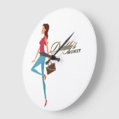 Daddy's Money, Niedlich & Sassy Teenage Girl, Funn Große Wanduhr (Winkel)