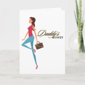Daddy's Money, Niedlich & Sassy Teenage Girl, Funn Karte (Vorderseite)