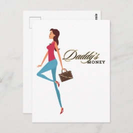 Daddy's Money, Niedlich & Sassy Teenage Girl, Funn Postkarte