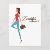 Daddy's Money, Niedlich & Sassy Teenage Girl, Funn Postkarte (Vorderseite)