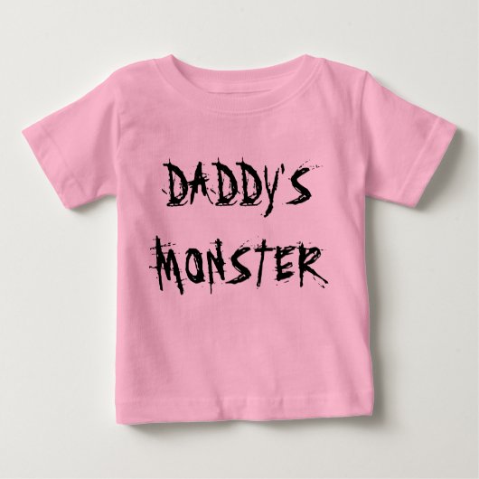 Daddy's Monster-Kleinkind-Shirt Baby T-shirt (Vorderseite)