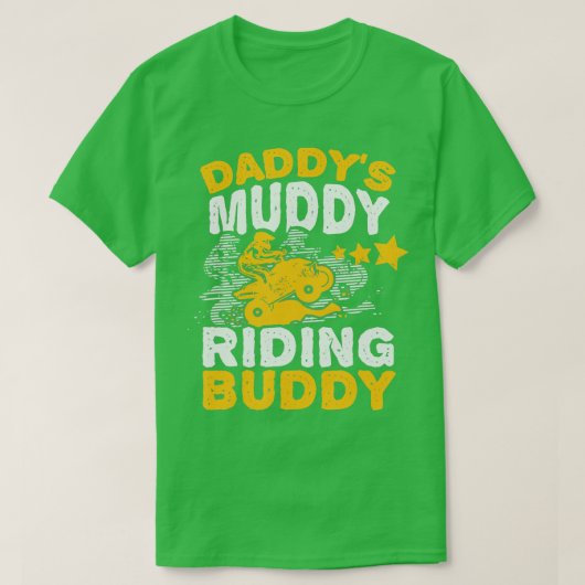 Daddys Muddy Riding Buddy Pater Son Quad Bike ATV T-Shirt (Design vorne)