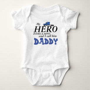Daddy's My Held - Lkw-Fahrer Baby Strampler