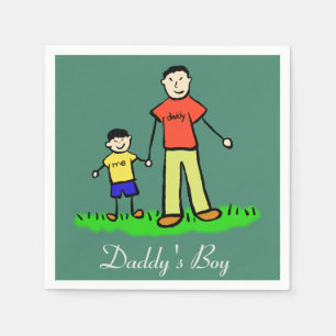 Daddys Personalisierte Familiencharakter Napkin Serviette