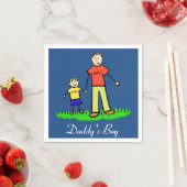 Daddys Personalisierte Familiencharakter Napkin Serviette (Beispiel)
