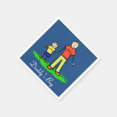 Daddys Personalisierte Familiencharakter Napkin Serviette (Ecke)