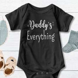 Daddy's Personalisierter White Text Custom Unisex Baby Strampler