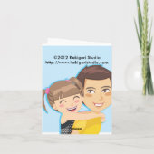 Daddy's Piggyback Karte (Rückseite)