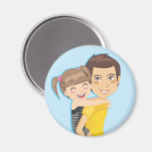 Daddy's Piggyback Magnet (Vorderseite/Rückseite)