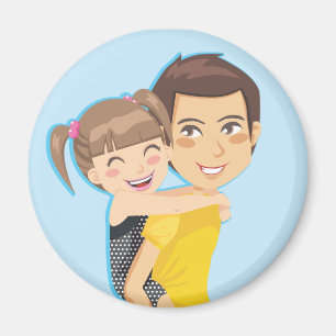 Daddy's Piggyback Magnet