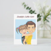 Daddy's Piggyback Postkarte (Stehend Vorderseite)