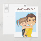 Daddy's Piggyback Postkarte (Vorne/Hinten)