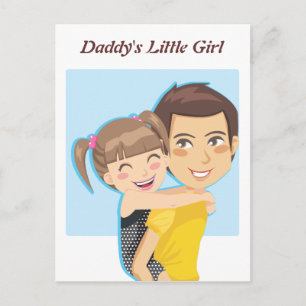Daddy's Piggyback Postkarte