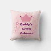 Daddy's Princess Throw Kissen (Vorderseite)