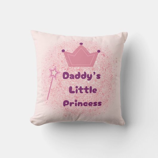 Daddy's Princess Throw Kissen (Vorderseite)