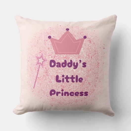 Daddy's Princess Throw Kissen (Vorderseite)