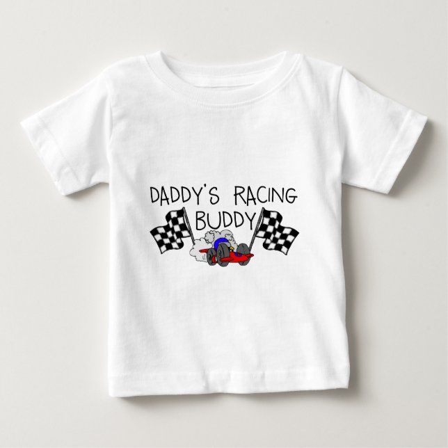 Daddy's Racing Buddy Baby T-shirt (Vorderseite)