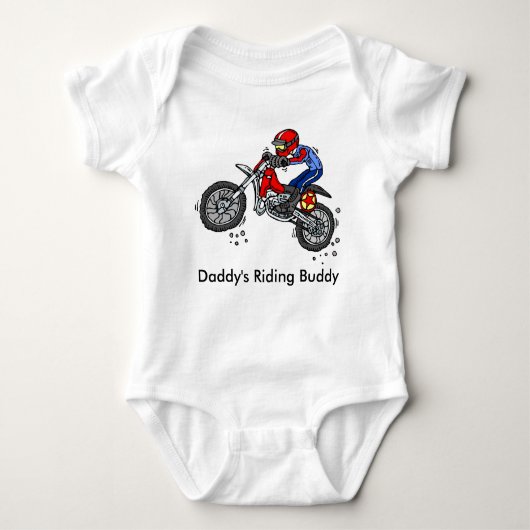 Daddy's Riding Buddy Baby Bodysuit Baby Strampler (Vorderseite)