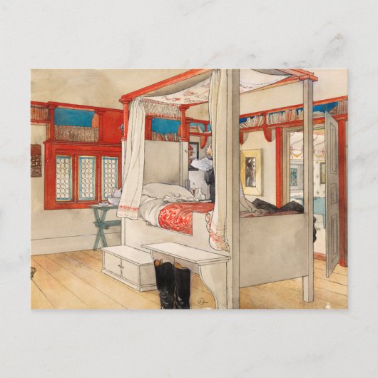 Daddy's Room, 1895 von Carl Larsson Postkarte (Vorderseite)
