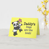 Daddys Schläger sind die beste Panda-Kuschelkarte Karte (Gelbe Blume)