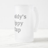 Daddy's Sippy Funny Mattglas Bierglas (VorderseiteRechts)