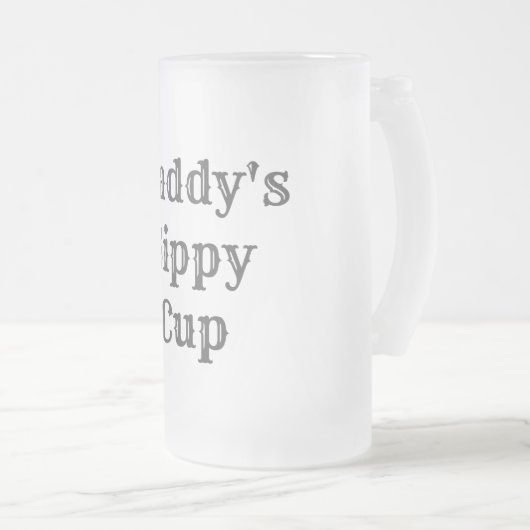 Daddy's Sippy Funny Mattglas Bierglas (VorderseiteRechts)