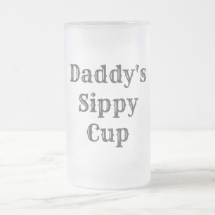 Daddy's Sippy Funny Mattglas Bierglas