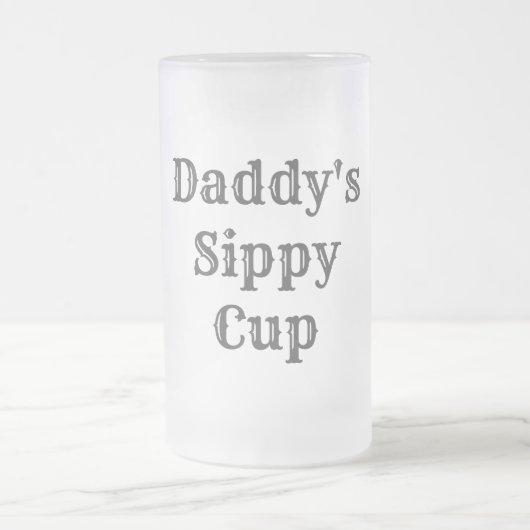 Daddy's Sippy Funny Mattglas Bierglas (Mittel)