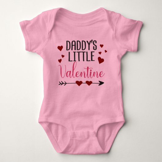 "Daddy's small Valentine" Baby Strampler (Vorderseite)