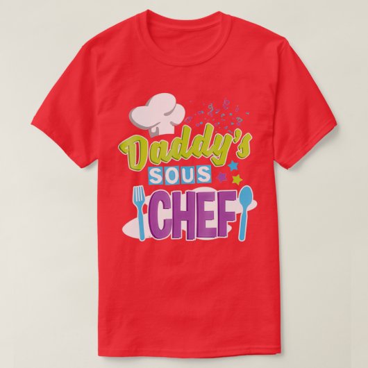 Daddys Sous Koch Kids Kochen T-Shirt (Design vorne)