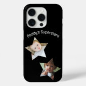 Daddy's Superstars Personalisiert zwei Foto Text Case-Mate iPhone Hülle (Rückseite)