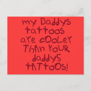 Daddys Tattoos Rock Postkarte