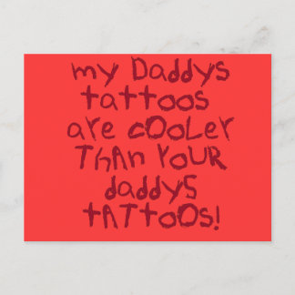 Daddys Tattoos Rock Postkarte