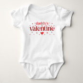 Daddy's Valentine Baby Strampler (Vorderseite)