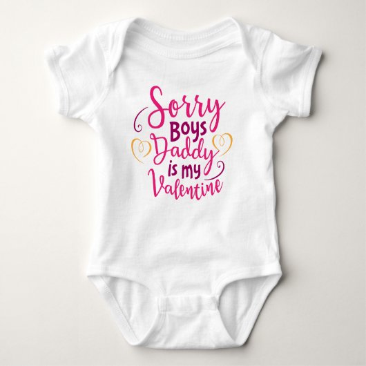Daddy's Valentine Baby Strampler (Vorderseite)