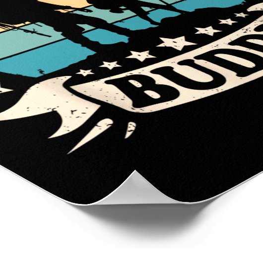 Daddy's Wanderbuddy Hiker Vater Kinderjungen für V Poster (Ecke)