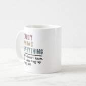 Daddy's Wisdom-Tasse mit Sarcastic Quote und Doodl Kaffeetasse (Vorderseite Links)