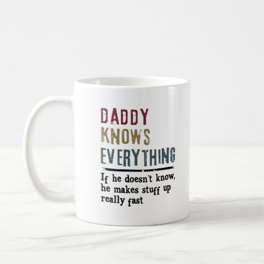 Daddy's Wisdom-Tasse mit Sarcastic Quote und Doodl Kaffeetasse (Links)