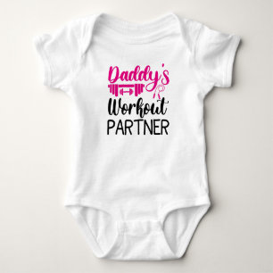 Daddy's Workout Partner Baby Strampler