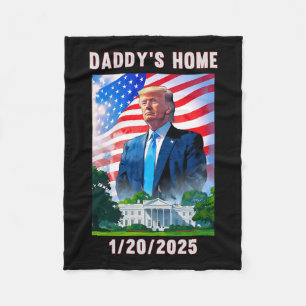 Daddys Zuhause Donald Trump 2024 Fleecedecke