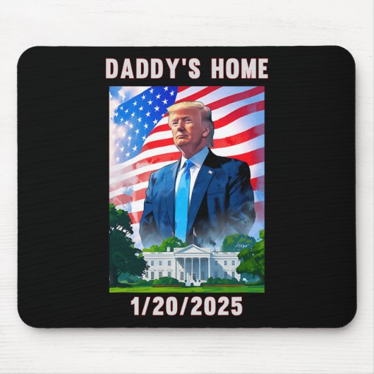 Daddys Zuhause Donald Trump 2024 Mousepad (Vorne)