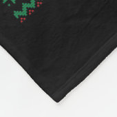 Daddy's Zuhause Funny Santa Trump Weihnachten Ugly Fleecedecke (Ecke)