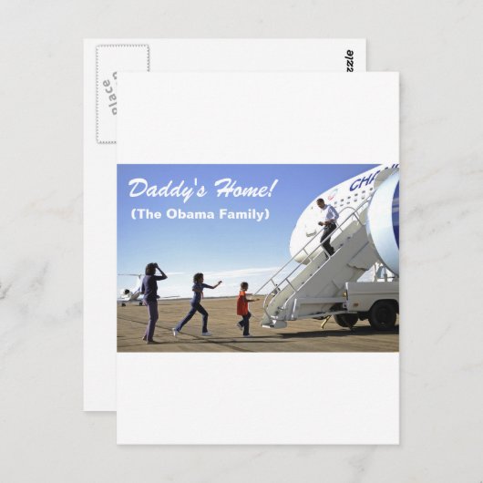 Daddy's Zuhause Postkarte (Vorne/Hinten)