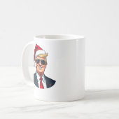 Daddys Zuhause Trump Claus Sunglasses Kaffeetasse (Vorderseite Links)