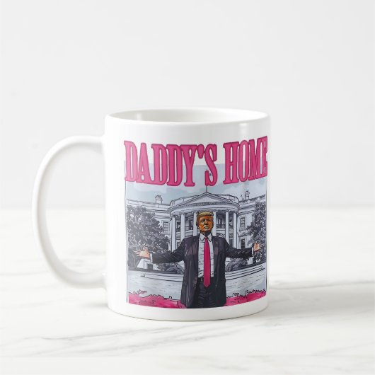 Daddys Zuhause Trump Pink-Geschenk Kaffeetasse (Links)