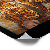 Daddys Zuhause Trump Trump 2024 Leopard Funny Poster (Ecke)