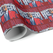 Daddys Zuhause Trump | Trump-Geschenk im Weißen Ha Geschenkpapier (Rolleneckpunkt)